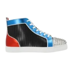 Christian Louboutin Lou Spikes Orlato Flat ‘Pleated Metallic’