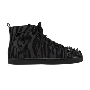 Christian Louboutin Louis Pik Pik Strass High ‘Black Velvet Quagga’