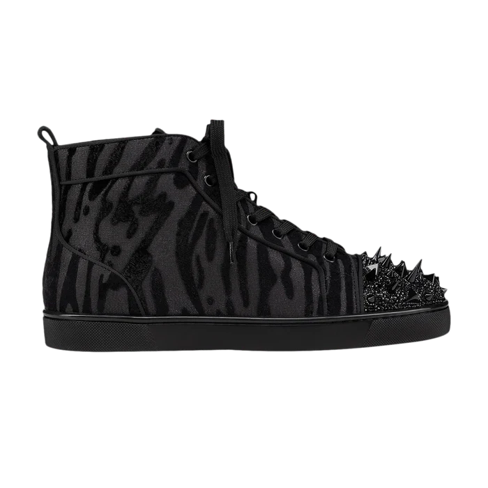 christian-louboutin-louis-pik-pik-strass-high-black-velvet-quagga Christian Louboutin Louis Pik Pik Strass High ‘Black Velvet Quagga’