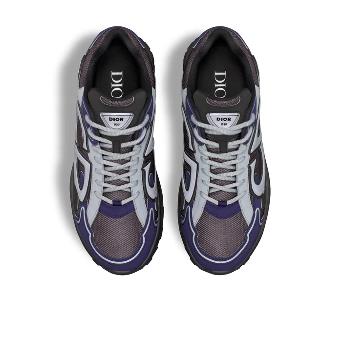 b30-sneaker-anthracite-gray-technical-mesh-with-black-blue-and-dior-gray-technical-fabric B30 Sneaker – Anthracite Gray Technical Mesh with Black, Blue and Dior Gray Technical Fabric