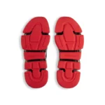 Speed 2.0 Full Clear Sole Sneaker in black and red recycled polyester and elastane