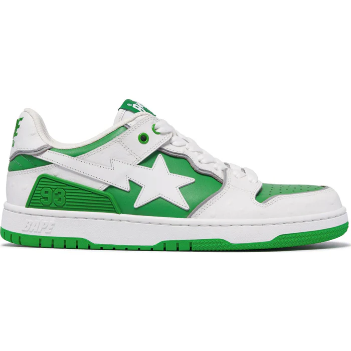 a-bathing-ape-sk8-sta-1-ostrich-pack-white-green A Bathing Ape Sk8 Sta #1 Ostrich Pack White Green