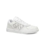 B27 Low-Top Sneaker – White Smooth Calfskin and Dior Oblique Galaxy Leather