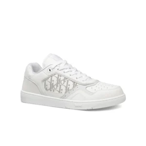 B27 Low-Top Sneaker – White Smooth Calfskin and Dior Oblique Galaxy Leather