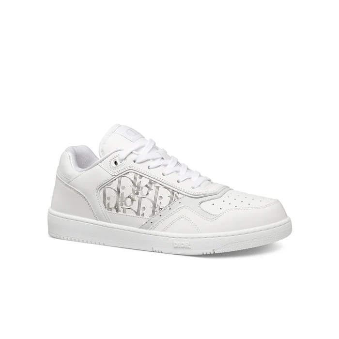 B27 Low-Top Sneaker – White Smooth Calfskin and Dior Oblique Galaxy Leather