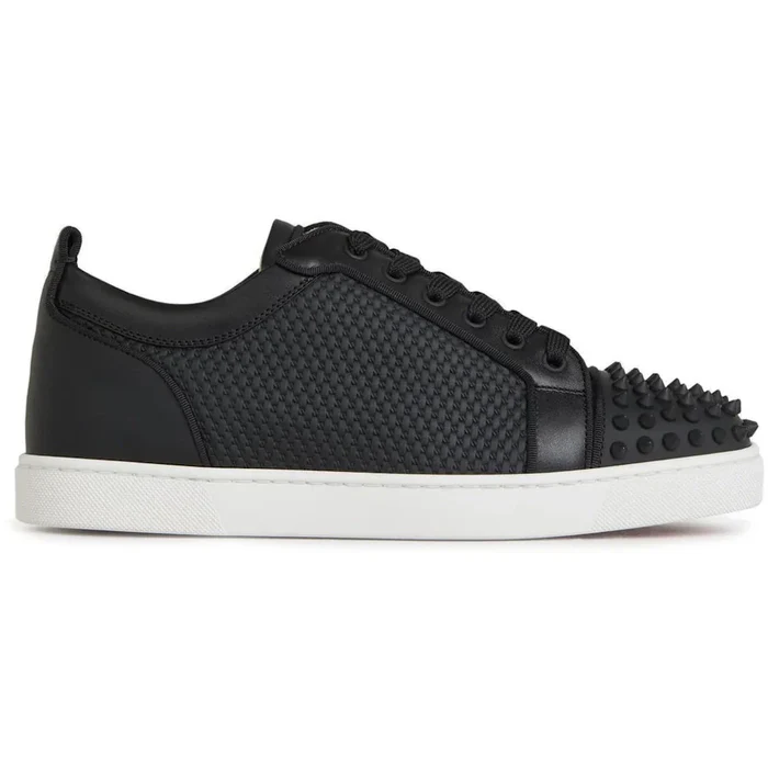 Christian Louboutin Louis Junior Spikes Black White
