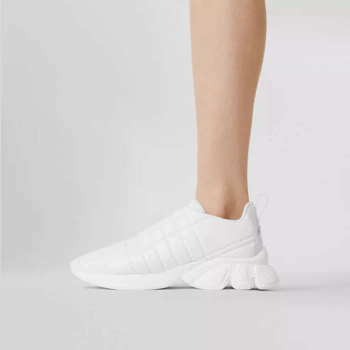Quilted Leather Classic Sneakers White