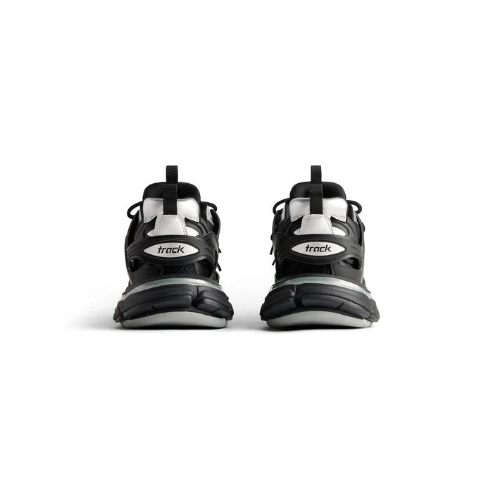 track-sneaker-in-black-and-silver-mesh-and-nylon Track Sneaker in black and silver mesh and nylon