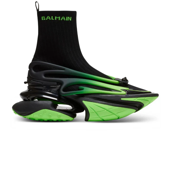 balmain-unicorn-high-top-black-green Balmain Unicorn High-Top Black Green