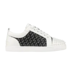 Christian Louboutin Louis Junior Spikes Orlato Flat ‘CL Monogram – White Black’