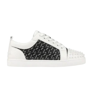 Christian Louboutin Louis Junior Spikes Orlato Flat ‘CL Monogram – White Black’