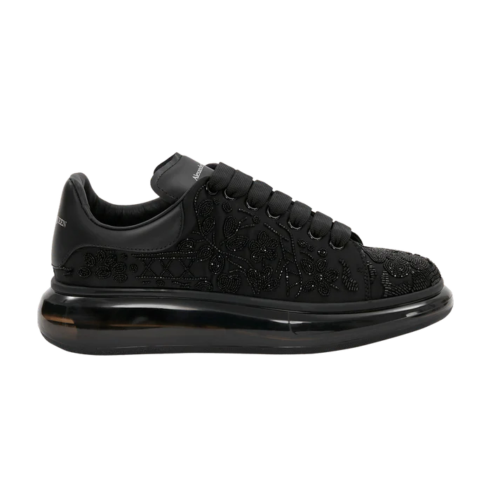 alexander-mcqueen-oversized-sneaker-botanical-beads-embroidery-black Alexander McQueen Oversized Sneaker ‘Botanical Beads Embroidery – Black’