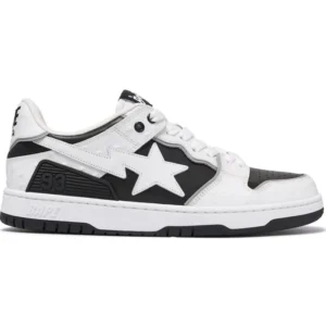 A Bathing Ape Sk8 Sta #1 Ostrich Pack White Black