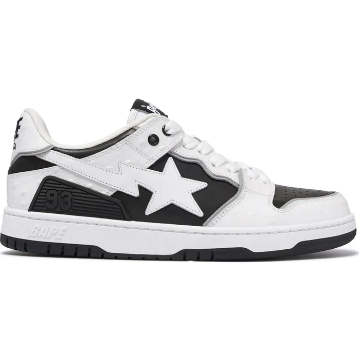 a-bathing-ape-sk8-sta-1-ostrich-pack-white-black A Bathing Ape Sk8 Sta #1 Ostrich Pack White Black