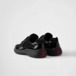 Patent Leather and Technical Fabric Prada America’s Cup Sneakers – Black