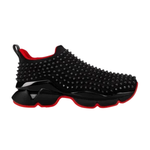 Christian Louboutin Spike Sock Black Red