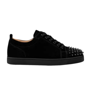Christian Louboutin Louis Junior Spikes Veau Velours Sneaker Black
