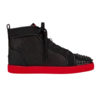 Christian Louboutin Lou Spikes Orlato Flat ‘Black Red’